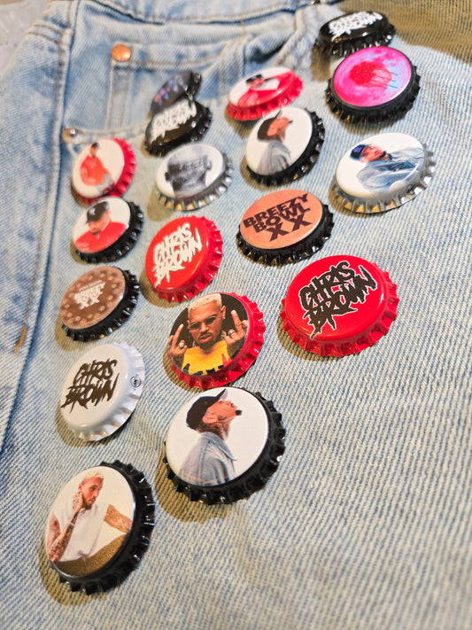 Bottle Cap Pins | Handmade Breezy Bowl